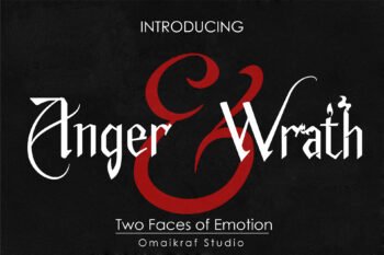 anger and wrath typeface, omaikraf, typography, best fonts, best seller fonts.